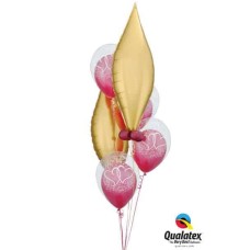 Bukiet 531 Romantic Flame Qualatex #16335-2 37200-4 43739-4 43550-4